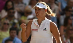 L'Allemande Angelique Kerber  vainqueur du tournoi de Wimbledon face àSerena Williams le 14 juillet 2018