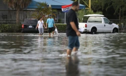 Innondations en au nord de Miami en Floride le 14 novembre 2016