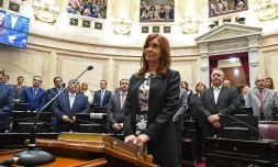L'ex-présidente argentine Cristina Kirchner prête serment comme sénatrice, le 29 novembre 2017 à Buenos Aires
