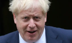 Le Premier ministre britannique Boris Johnson devant le 10 Downing Street à Londres le 3 octobre 2019
