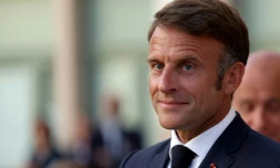 Le président Emmanuel Macron à Bormes-Les-Mimosas, le 17 août 2024