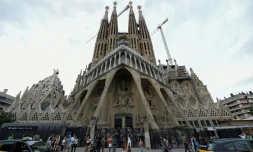 La Sagrada Familia (la Sainte Famille), édifice emblématique de Barcelone, a obtenu enfin un permis de construire, après 137 ans de chantier illégal. Barcelone le 19 aôut 2017.