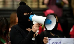 Manifestation contre les violences faites aux femmes, le 14 février 2020 à Mexico
