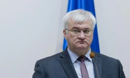 Le ministre ukrainien des Affaires étrangères, Andriï Sybiga, le 25 février 2026 à Kiev