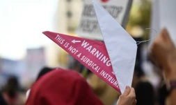 Des manifestants défendent le droit à l'avortement à Los Angeles le 2 octobre 2021