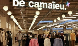 L'espace "be Camaïeu" dans le centre commercial Euralille, à Lille, le 29 août 2024 pour l'inauguration du nouveau logo aprè le rachat de la marque par le groupe Celio