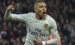 L'attaquant du PSG Kylian Mbappé buteur lors de la victoire 1-0 à Toulouse en 30e journée de L1 le 31 mars 2019