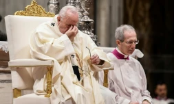 Le pape François lors d'une messe à la basilique Saint-Pierre au Vatican, le 12 décembre 2018