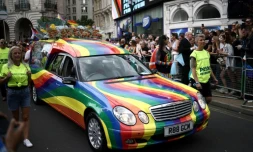 Célébration de la 51e Marche des Fiertés LGBT+, le 1er juillet 2023 à Londres 