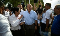 Alain Juppé, candidat à la primaire de la droite et du centre, pendant sa rentrée politique à Chatou (Yvelines), le 27 août 2016