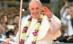 Le pape François, le 1er décembre 2017 à Dacca