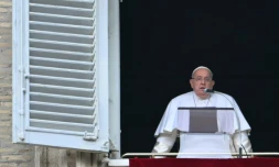 Le pape François lors de la prière dominicale de l'Angélus, le 26 janvier 2025 au Vatican