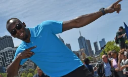 Usain Bolt pose à Melbourne, le 4 novembre  2016