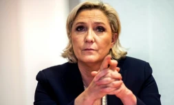 La présidente du Front national Marine Le Pen, le 14 juin 2017 à Lens