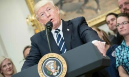 Le président américain Donald Trump s'exprime à Washington, DC le 15 juin 2017