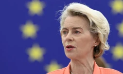 La présidente de la Commission européenne Ursula von der Leyen s'exprime devant le Parlement européen à Strasbourg le 13 septembre 2023