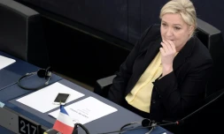 Marine Le Pen le 15 décembre 2015 au Parlement européen de Strasbourg