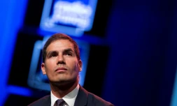 Le PDG de Radio France Mathieu Gallet, le 26 août 2015 à Paris