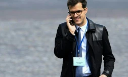 Ismaël Emelien, le "conseiller spécial" d'Emmanuel Macron, le 14 mai 2017 à Paris