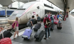 Des vacanciers gare de Lyon le 4 juillet 2015 à Paris