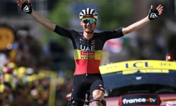 Le Belge Tim Wellens remporte la 15e étape du Tour de France, à Carcassonne, le 20 juillet 2025