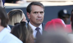 Le ministre américain de la Justice par intérim, Todd Blanche, participe à une cérémonie de lancement de la Grande foire américaine des Etats, sur l'esplanade du Mall à Washington, le 24 juin 2026
