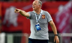 Luiz Felipe Scolari, alors entraîneur du club chinois de Guangzhou Evergrande, le 23 mai  2017 à Canton