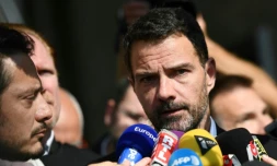 Jérôme Kerviel à la sortie de la cour d'appel de Versailles, le 23 septembre 2016