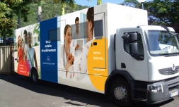 Unité mobile de prélèvement de l'établissement français du sang (Photo D.R.)