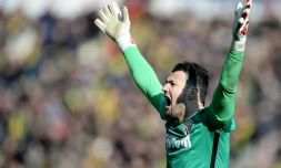 Le gardien de Monaco Danijel Subasic, le 28 février 2016 à La Beaujoire