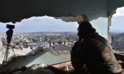 Un soldat de l'armée syrienne, le 18 décembre 2016 à Alep