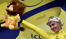 Le Slovène Tadej Pogacar a conservé le maillot jaune à l'issue de la 9e étape du Tour de France, le 4 juillet 2021 à Tignes 