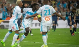 Marseille a dominé Bastia grâce à un but de son capitaine Bafétimbi Gomis, le 20 mai 2017 au Vélodrome