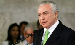 Le président brésilien Michel Temer, le 5 juin 2017 à Brasilia