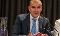 Gudni Johannesson, candidat à l'élection présidentielle en Islande, à Reykjavik le 21 juin 2016