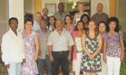 Françoise Kalbe (deuxième à gauche) -
secrétaire générale nationale de la Fédération de l'Unsa santé (Photo : DR)