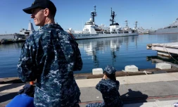 Un marin sur la base navale de San Diego en Californie, le 16 avril 2015