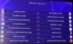 Le tableau des 8e de finale de la Ligue des champions à l'issue du premier tirage au sort tenu au siÚge de l'UEFA à Nyon, le 13 décembre 2021