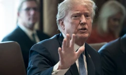 Donald Trump lors d'une réunion de cabinet à la Maison Blanche, à Washington, le 9 avril 2018