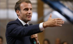 Le président français Emmanuel Macron à Bonneuil-sur-Marne le 10 septembre 2019