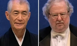 Le Japonais Tasuku Honjo et l'Américain James P. Allison, sur un montage créé le 1er octobre 2018