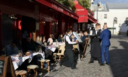 Un restaurant dans le quartier de Montmartre, à Paris le 19 mai 2021