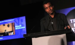 Le réalisateur Kivu Ruhorahoza le 28 avril 2011 à New York