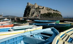 L'île italienne d'Ischia le 18 octobre 2017, qui accueille une réunion des ministres de l'Intérieur du G7
