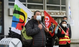 Manifestation Ă Pau devant les services du rectorat, le 10 novembre 2020