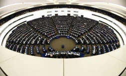 L'hémicycle du Parlement européen, le 22 novembre, à Strasbourg