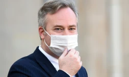 Jean-Baptiste Lemoyne à l'issue d'une réunion à l'Elysée le 8 décembre 2021 à Paris