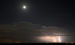 Un orage sur Montaud au nord de Montpellier, le 16 août 2022