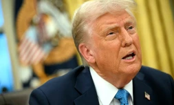 Le président américain Donald Trump devant la presse à Washington, aux Etats-Unis, le 31 janvier 2025