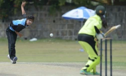 Diana Baig lors d'un match de cricket à Islamabad, le 25 avril 2016